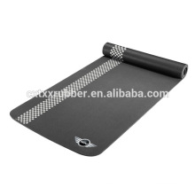 super quality black rubber yoga mat with print logo